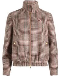 Patou - High-Neck Houndstooth Bomber Jacket - Lyst