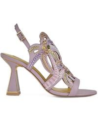 Kat Maconie - Kiawa Crystal-Embellished Cut-Out Sandals - Lyst