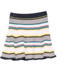 CASABLANCA - Chevron-Knit Mini Skirt - Lyst