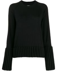 MM6 by Maison Martin Margiela Pullover mit gerippten Manschetten - Schwarz