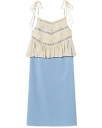 Twinset - Lace-Trim Midi Dress - Lyst