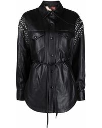 Philipp Plein - Crystal-Studded Leather Shirt - Lyst