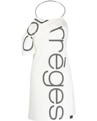 Courreges - Logo-Print One-Shoulder Dress - Lyst