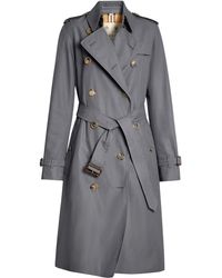 Burberry The Long Kensington Heritage Trench Coat - Grey