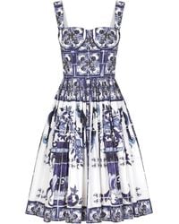 Dolce & Gabbana - Midi Corset Dress - Lyst