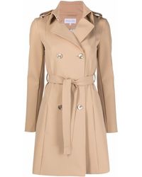 Patrizia Pepe - Double-breasted Belted Trench Coat - Lyst