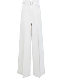 Proenza Schouler - Dana High-waist Cotton-linen Trousers - Lyst