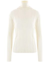 Allude - Ribbed-Knit Jumper - Lyst