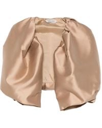 Alberta Ferretti - Cropped Satin Jacket - Lyst
