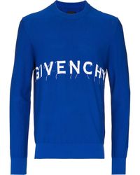 Givenchy - Intarsien-Pullover mit Logo - Lyst