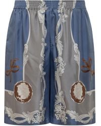 Versace - Cameo Zijden Shorts - Lyst