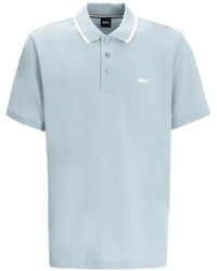 BOSS - Parlay Cotton-Piqué Polo Shirt With Contrast Tipping - Lyst