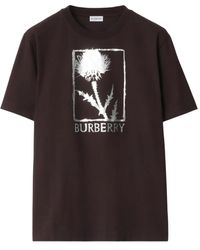 Burberry - Thistle Metallic-Logo T-Shirt - Lyst