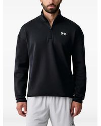 Under Armour - Logo-Print Quarter-Zip Sweatshirt - Lyst