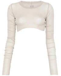 Rick Owens - Ls Crop Top - Lyst