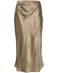 Acne Studios - Crinkled Satin Midi Skirt - Women's - Acetate - Lyst