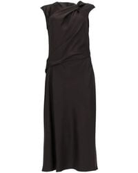 Theory - Gedraaide Body Midi-Jurk - Lyst
