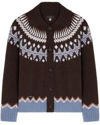 Alanui - Cardigan Long En Maille Fair Isle - Lyst
