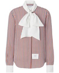 Thom Browne - Striped Detachable-Collar Shirt - Lyst