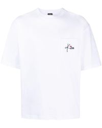 Kiton - Logo-embroidery Cotton T-shirt - Lyst