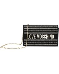 Love Moschino - Logo-Embroidered Crossbody Bag - Lyst