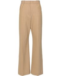 Maje - Striped High-waisted Trousers - Lyst