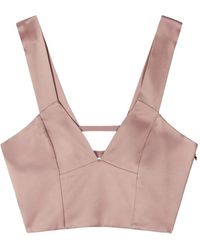 Patrizia Pepe - Satin V-Neck Top - Lyst