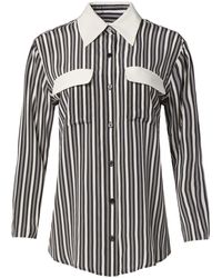 Equipment - Striped Silk Shirt - Lyst