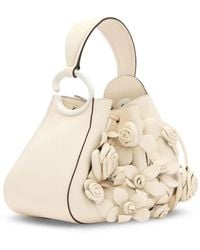 Oscar de la Renta - O Handle Floral-Appliqué Bag - Lyst