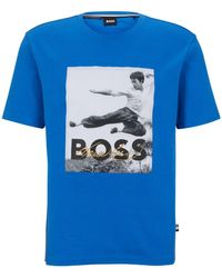 BOSS - T-shirt con stampa - Lyst