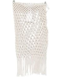 Frankie Shop - Macramé Fringed Midi Skirt - Lyst