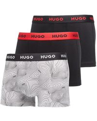 HUGO - Pack De Tres Calzoncillos Con Logo En La Cinturilla - Lyst