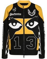 Haculla - Chaqueta biker con estampado gráfico - Lyst