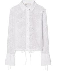Tory Burch - Cotton Eyelet Blouse - Lyst