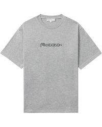 JW Anderson - T-Shirt Mit Logo-Stickerei - Lyst
