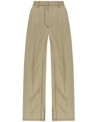 DIESEL - Contrast-Stitch Wide-Leg Trousers - Lyst