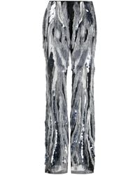Alberta Ferretti - Sequin-Embellished Palazzo Pants - Lyst