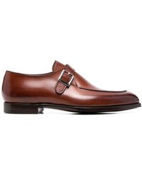 Crockett & Jones Lawrence Buckled Monk Shoes - Brown