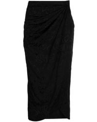 Zadig & Voltaire - Jamelia Jacquard Draped Silk Skirt - Lyst