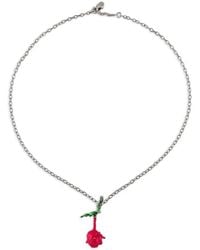 Marni - Halskette Mit Rosen-Anhänger - Lyst