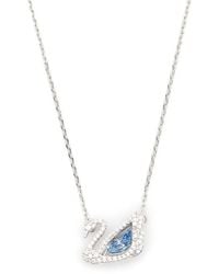 Swarovski - Kristallverzierte Kette Mit Logo - Lyst