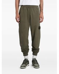 Stone Island - Logo-Patch Cuffed Track Pants - Lyst