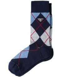 Prada - Argyle Cotton Socks - Lyst