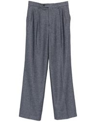 Manuel Ritz - Double-Pleated Denim-Effect Trousers - Lyst
