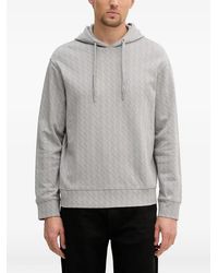 ARMANI EXCHANGE - Monogram-Pattern Hoodie - Lyst