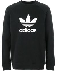 adidas - French Terry Trefoil Crewneck - Lyst