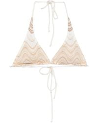MC2 Saint Barth - Guiana Chevron-Knit Triangle Bikini Top - Lyst