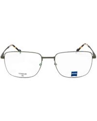 Zeiss - Titanium Rectangle-Frame Glasses - Lyst