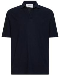 D4.0 - V-Neck Collared T-Shirt - Lyst