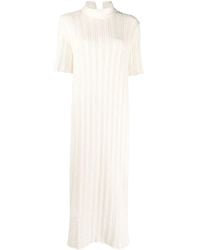 Jil Sander - Short-Sleeve Ribbed-Knit Dress - Lyst